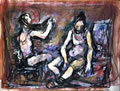 Ballerine, 1988, tecnica mista su carta, cm 30x40, Napoli, collezione privata